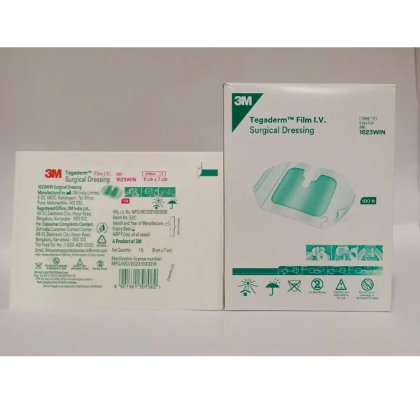 3M Tegaderm Film IV Surgical Dressing 1623WIN 6cm x 7cm